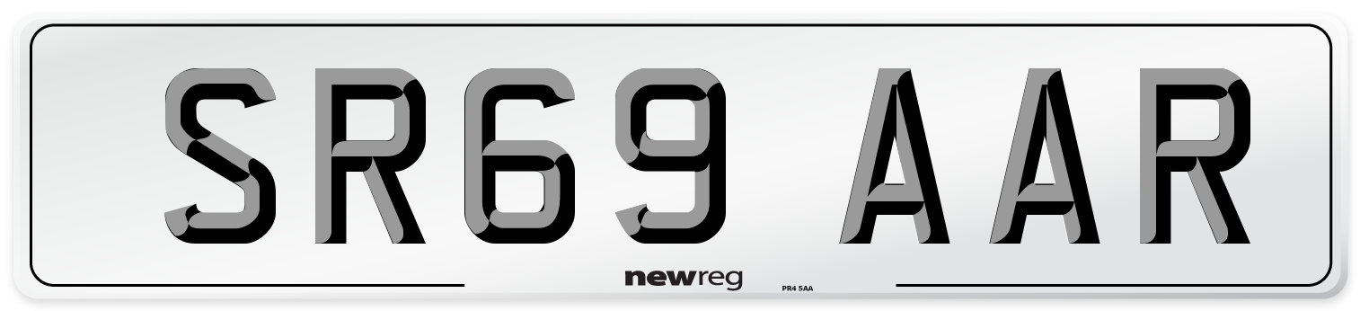 SR69 AAR Number Plate from New Reg